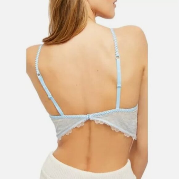 Free People Lucia Underwire Bra Blue Hydrangea 34A - Picture 2 of 9